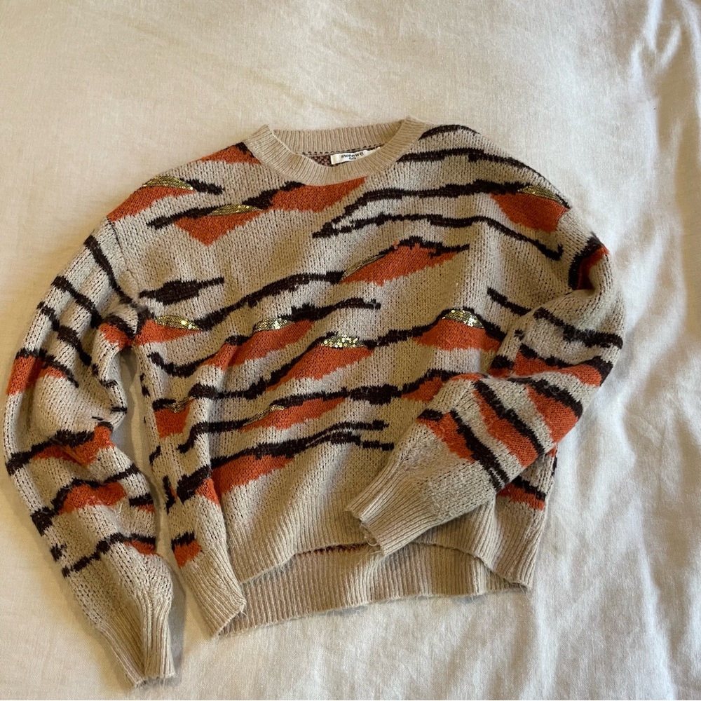 Animal print cozy sweater